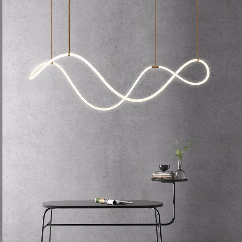 Creative Line Pendant Lamp with 360 degree Lighting for Bedroom Living room Dining room Kitchen lighting