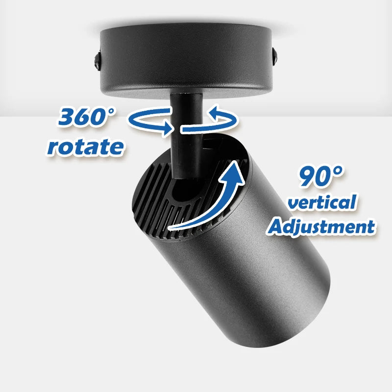 spot de plafond moderne et flexible pour éclairage sur rail