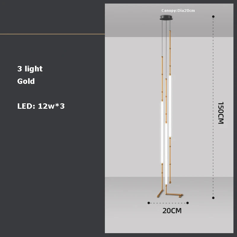 lustre en art déco design suspendu en led