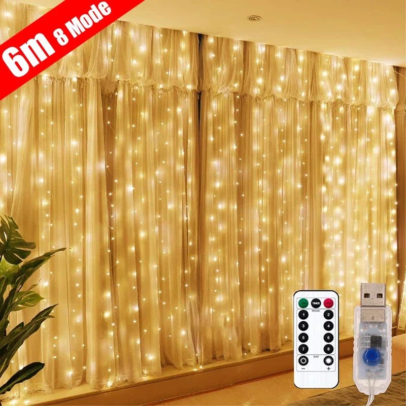 guirlande lumineuse led avec télécommande et 8 modes décoratifs