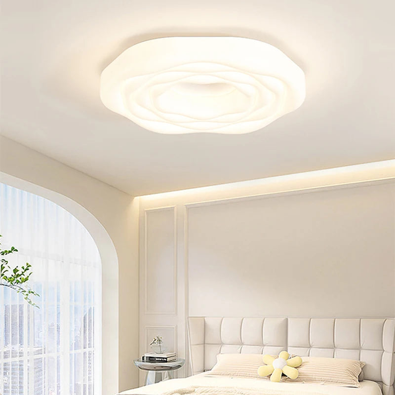 plafonnier led design moderne en forme de rose pour éclairage intérieur