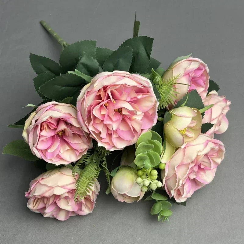 bouquet de pivoines artificielles pour mariage et décoration élégante