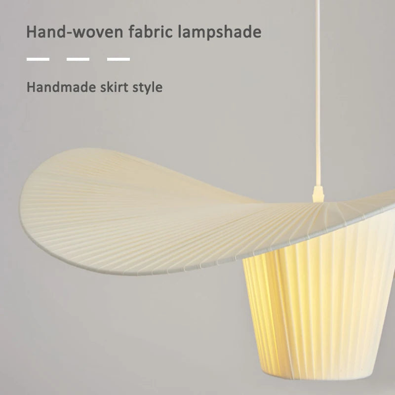 lustre moderne minimaliste en tissu pour décoration intérieure