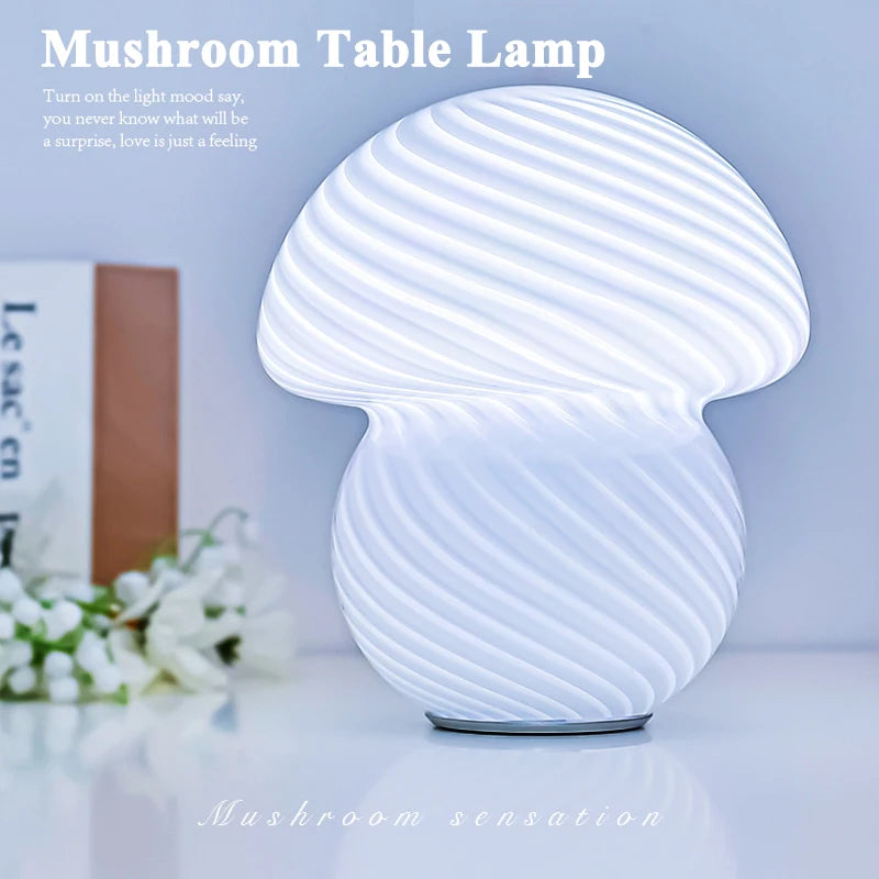 Champignon lampes de Table LED lampe de bureau veilleuse à intensité variable pour chambre Restaurant café atmosphère moderne décoration cadeaux