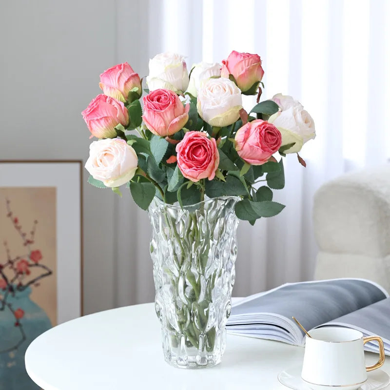 fleur de rose artificielle pour décoration de mariage et table