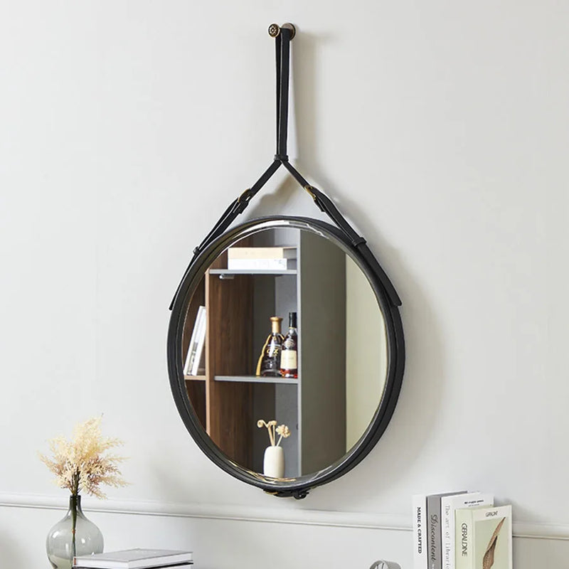 miroirs décoratifs ronds en bois pour décoration intérieure