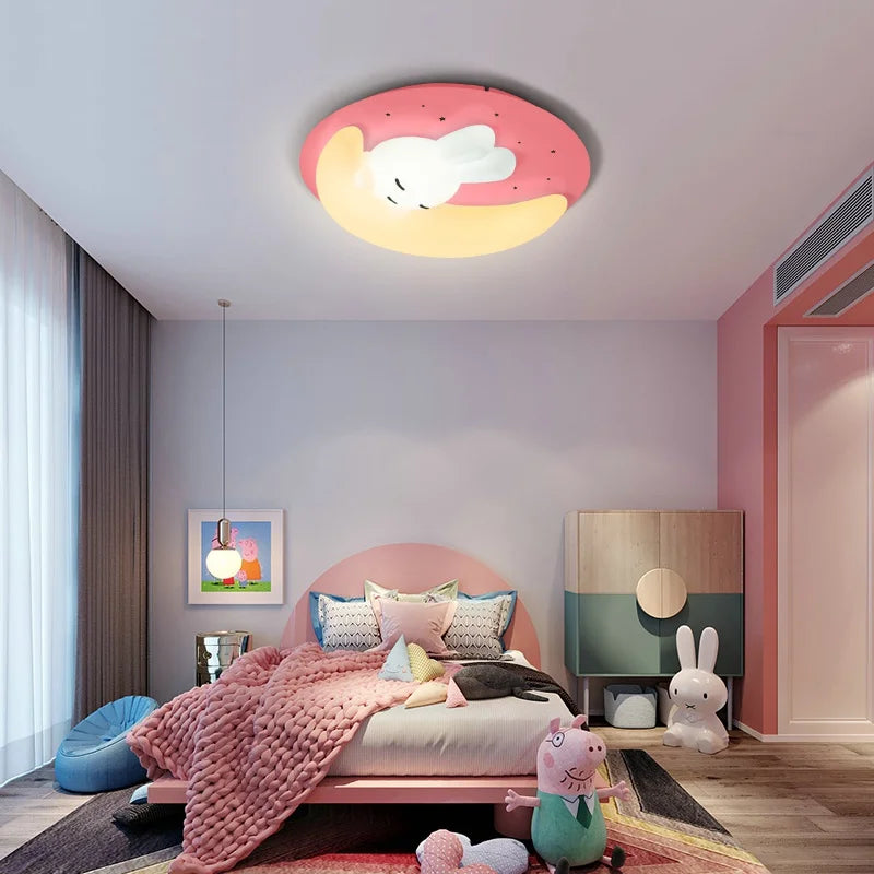 plafonnier led design nordique en forme de lapin luminaire décoratif d'intérieur