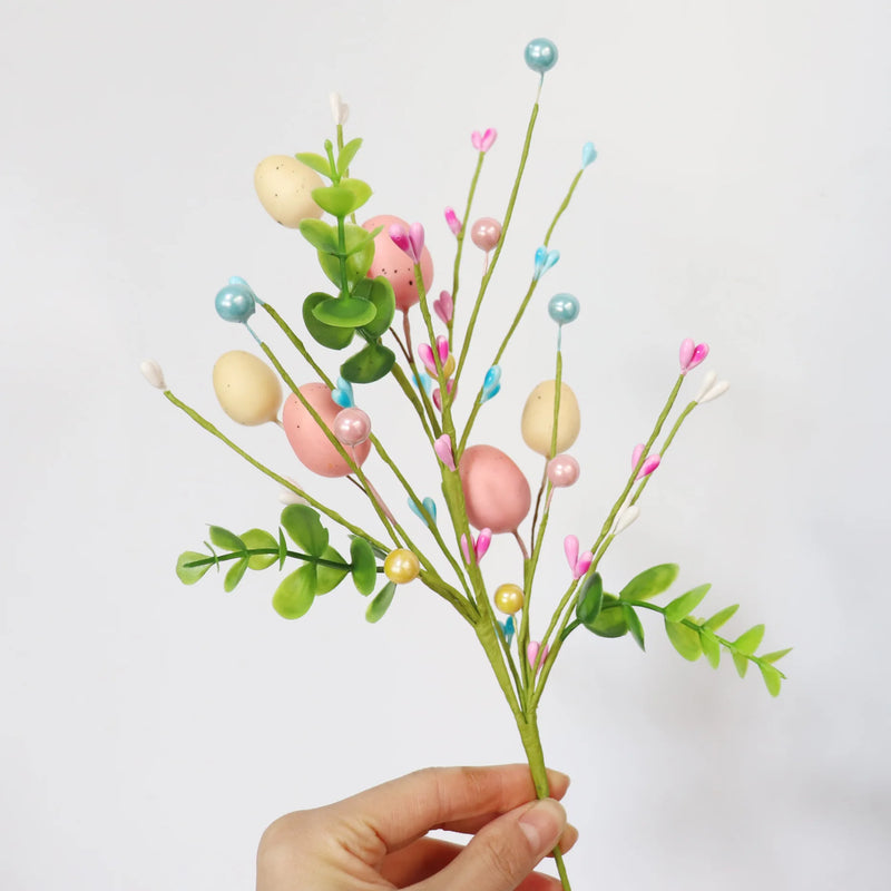 décoration œuf artificiel fleurs mousse pour pâques diy