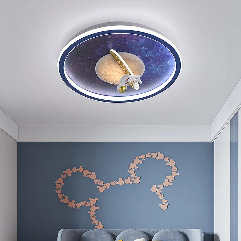 plafonnier led moderne pour chambre d'enfant astronaute décoratif