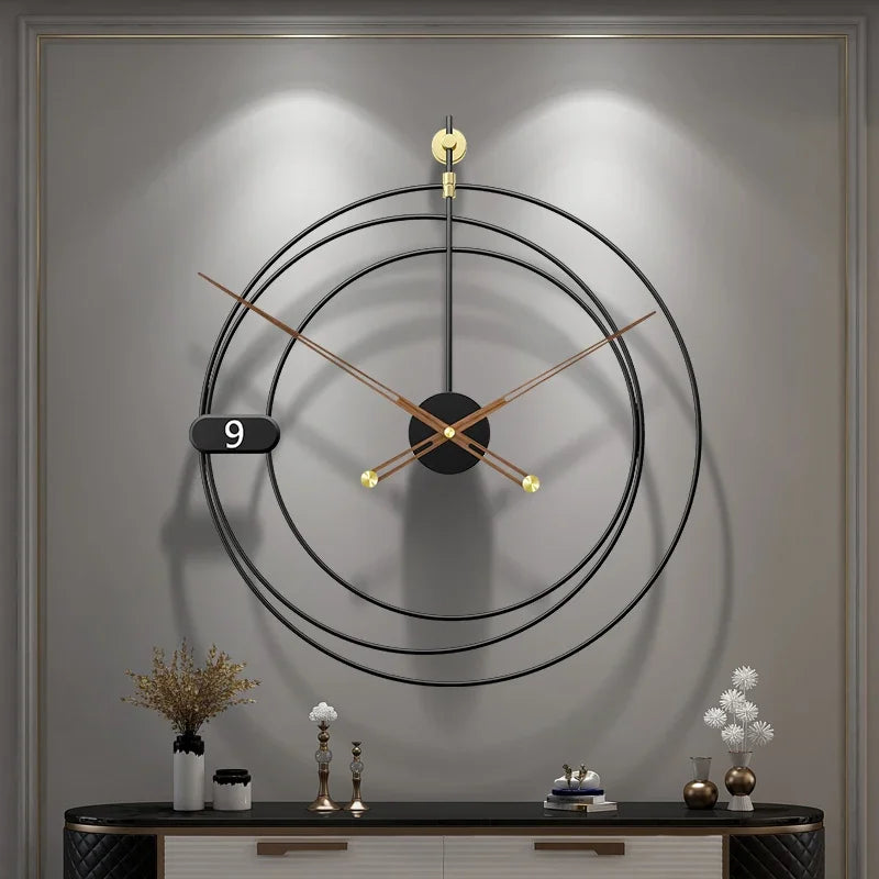 horloge murale design moderne silencieuse pour décoration intérieure