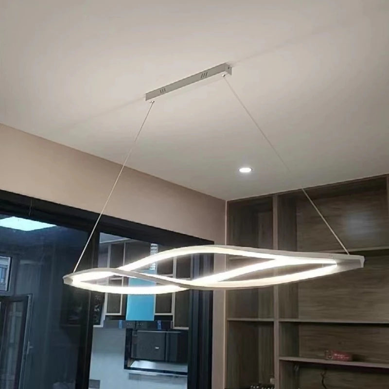 suspension led minimaliste en aluminium pour éclairage maison