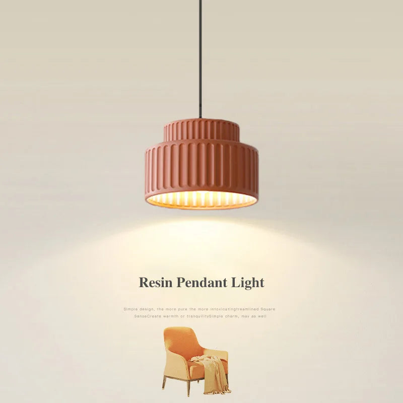 lampe led suspendue en résine design nordique simple décorative