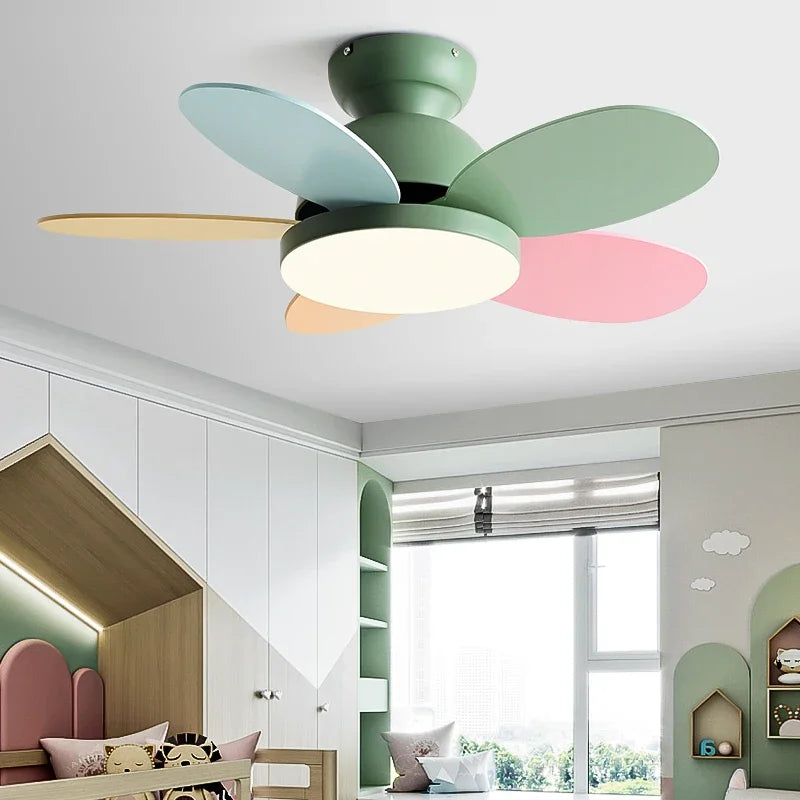 ventilateur de plafond moderne pour enfants avec lumière et contrôle