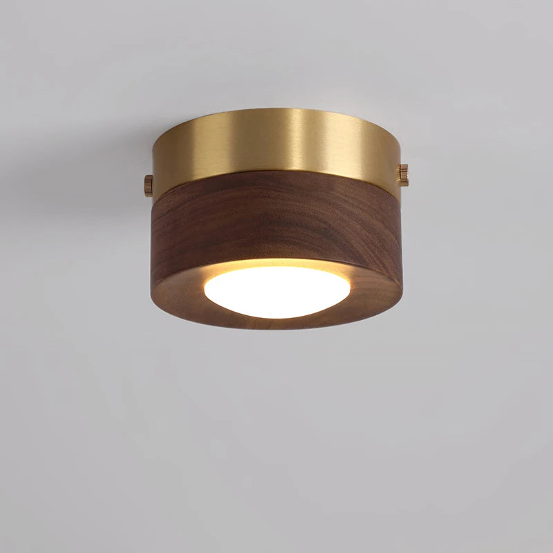 lampe plafonnier en noyer et frêne led décoration maison