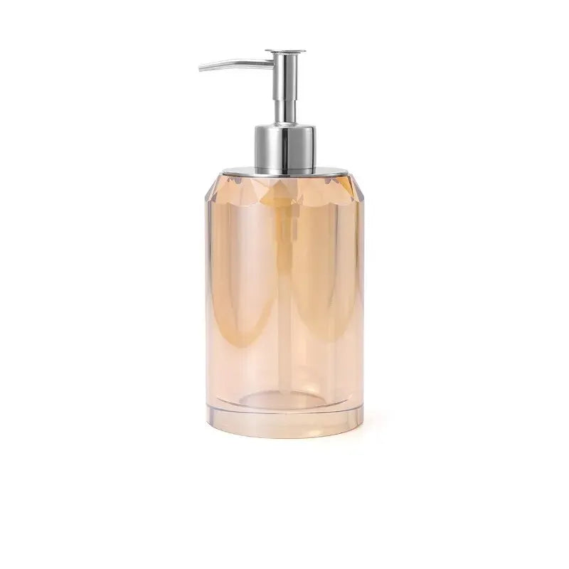 distributeur de savon liquide en cristal transparent pour salle de bain