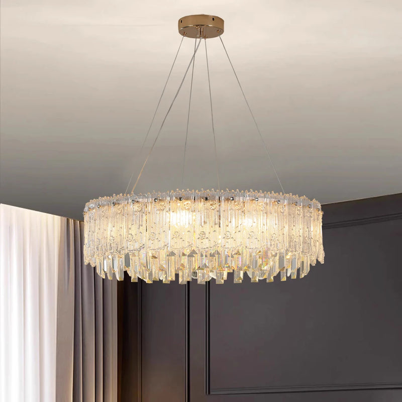 lustre moderne en cristal pour décoration haut de gamme