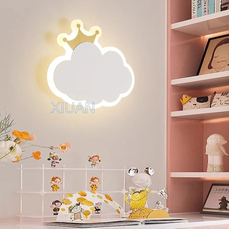 applique murale décorative en forme de nuage pour enfants