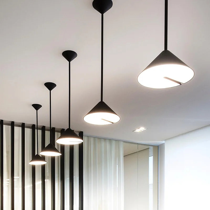 suspension LED design nordique moderne en fer multi-angles décorative