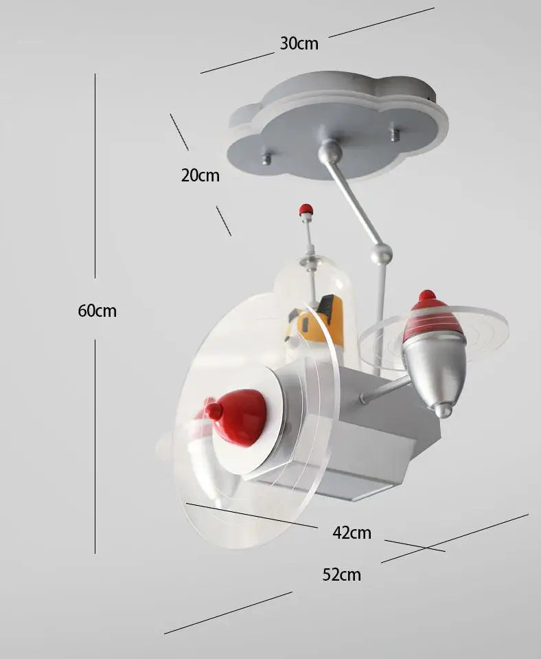 plafonnier moderne en forme d'avion pour enfant décoratif