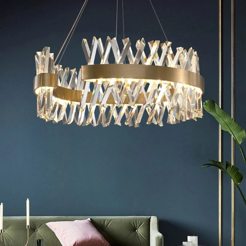 lustre de luxe en cristal winfordo wf-xd009 éclairage d'intérieur