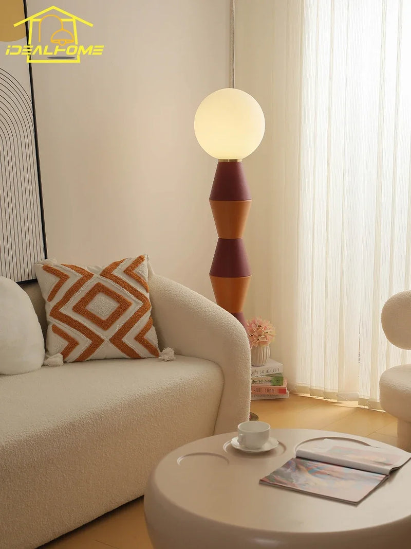 lampadaire moderne en cuir à led pour décoration intérieure