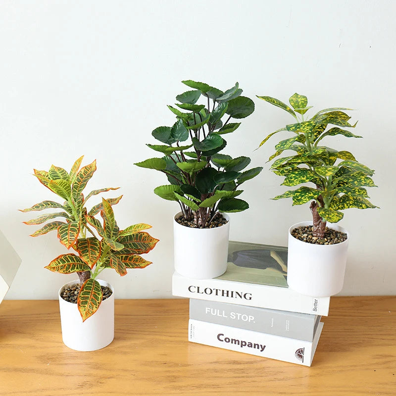 plante artificielle en pot bambou monstera pour décor bureau et maison