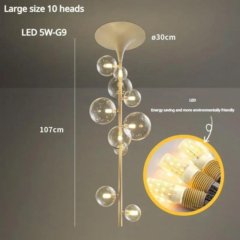 lustre moderne en verre pour une décoration élégante