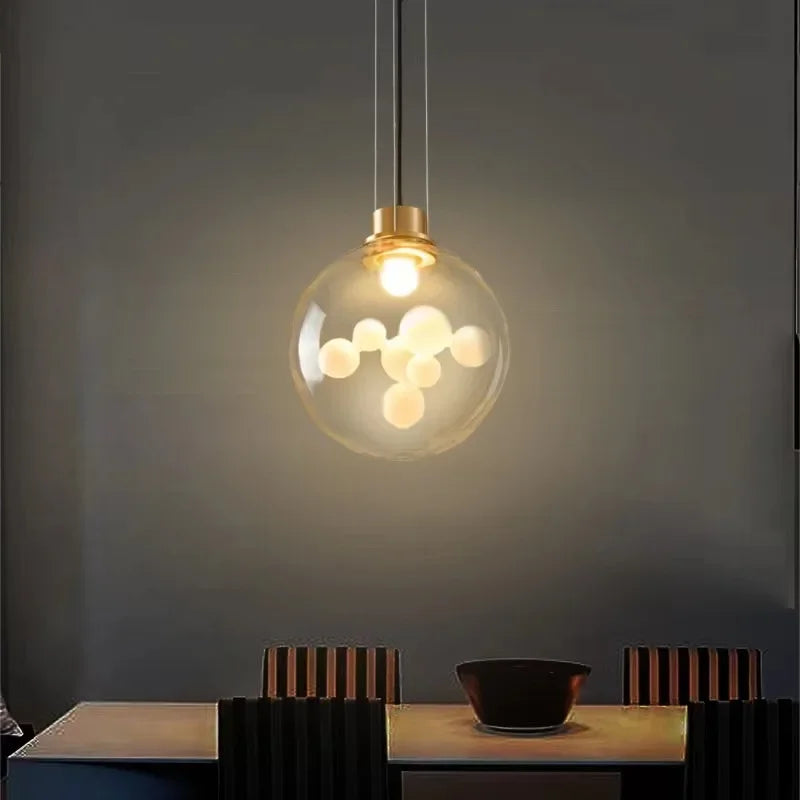 Sopa Globe Pendant Lamp Italy Bubble Glass Chandelier Suspension Hanging Light for Dining Living Room Kitchen