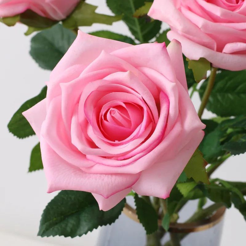 fleurs de roses artificielles en latex pour décoration élégante