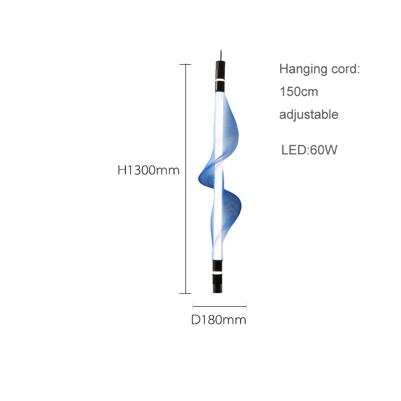 lustre artistique à led en acrylique design moderne éclairage suspendu