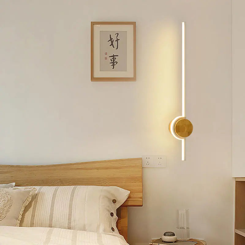 applique murale en bois et led pour décoration intérieure moderne