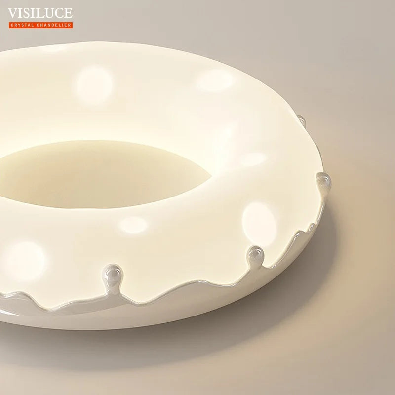 plafonnier led design minimaliste en forme de donut décoratif