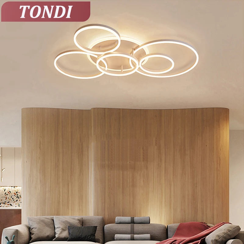 plafonnier led moderne avec anneau doré luminaire décoratif d'intérieur