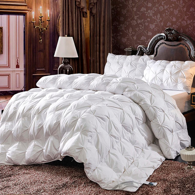 couette en duvet de canard pour hiver lit double douillette et chaude