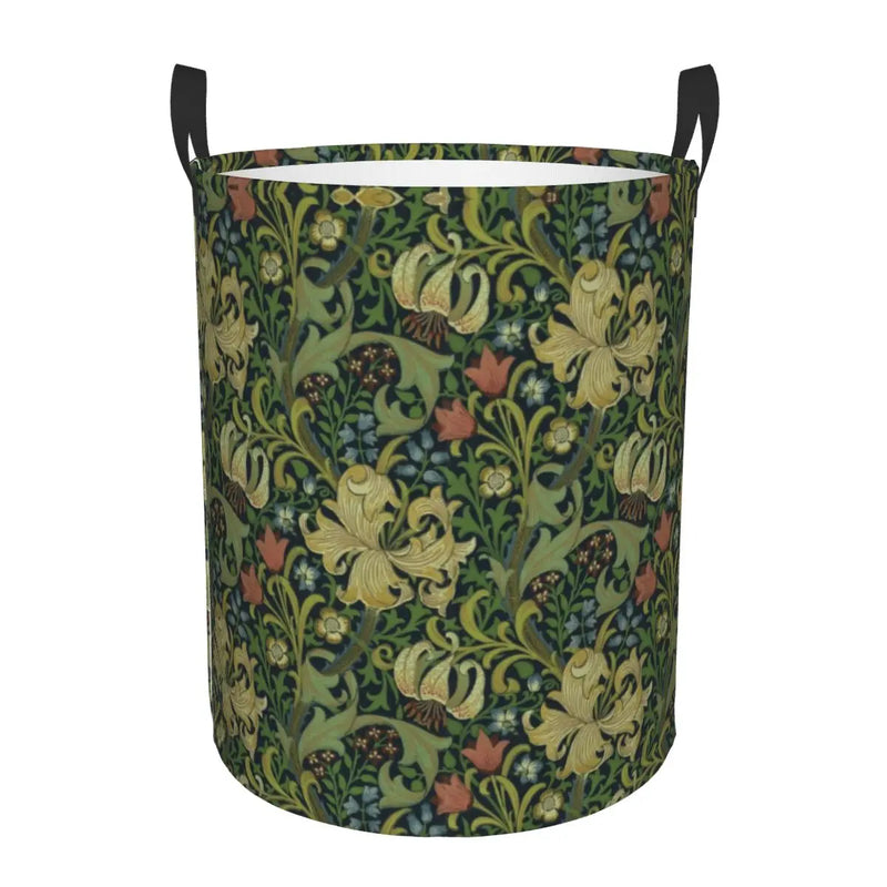 panier à linge pliable floral pour rangement jouets bébé