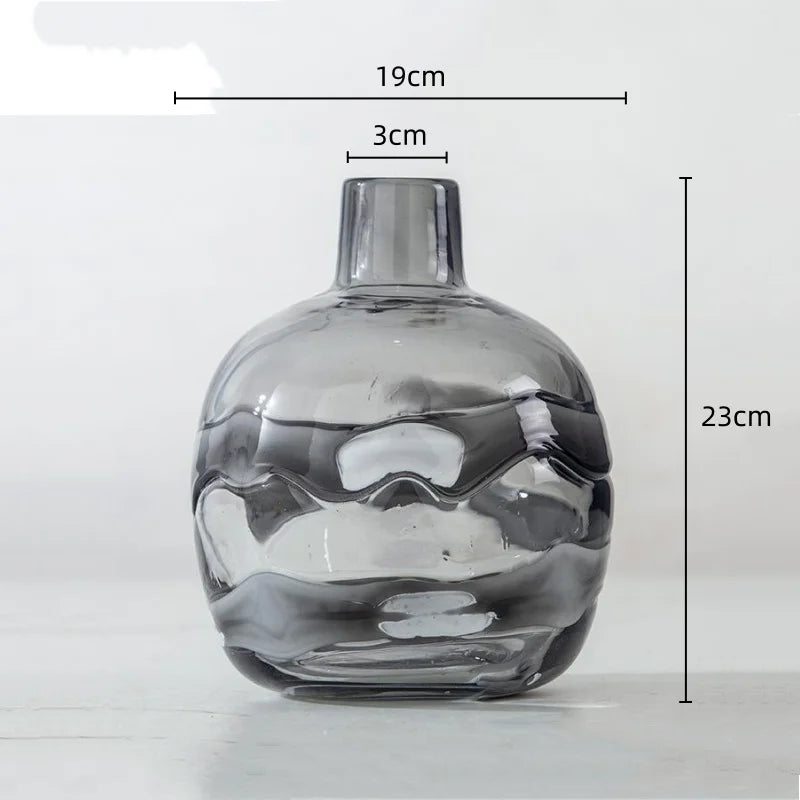 vase en verre pliable pour arrangements floraux et terrariums décoratifs