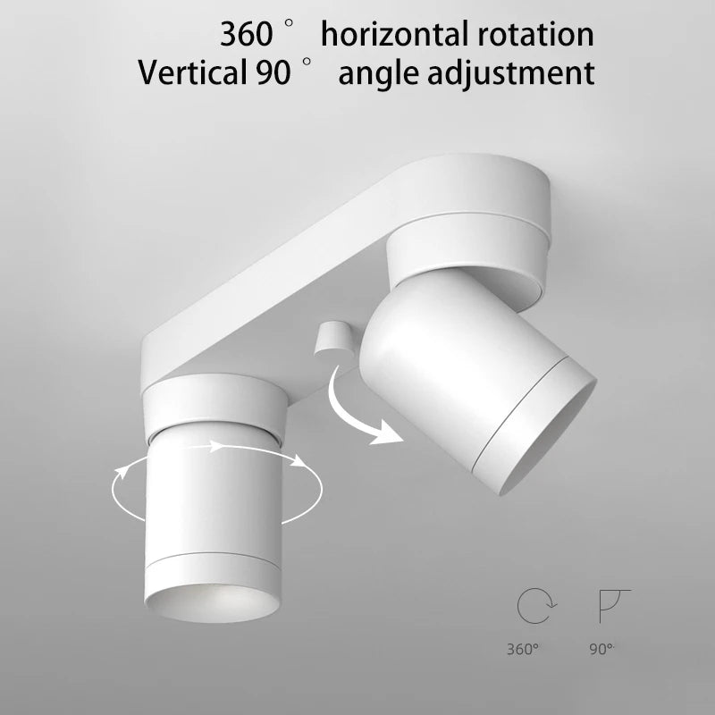 led projecteur double tête rotation libre pour mur de fond