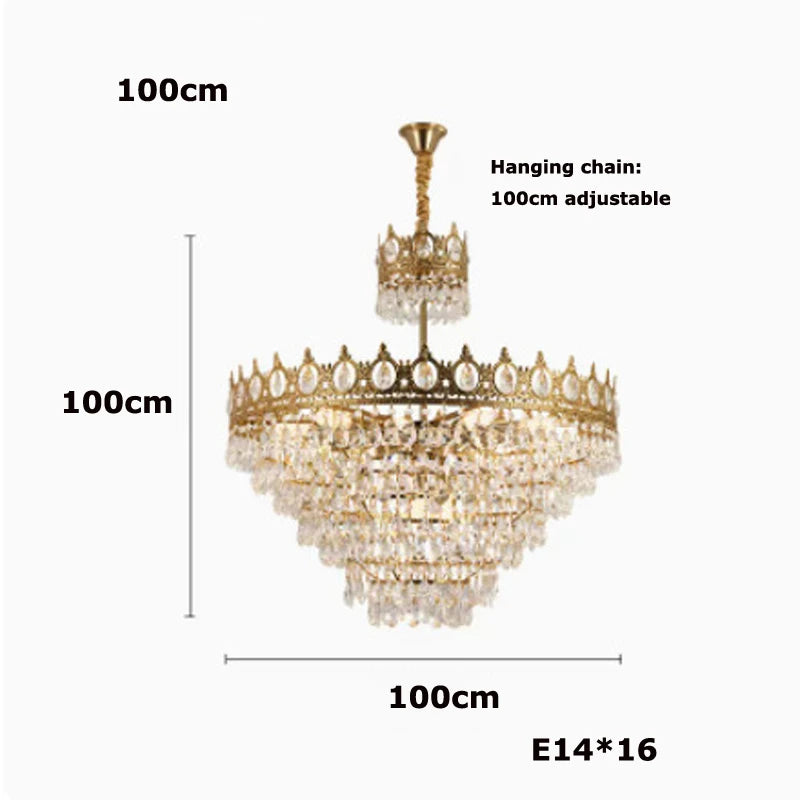 lustre en cristal k9 dimmable pour éclairage moderne