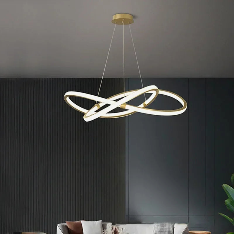 lustre moderne à leds pour décoration intérieure maison