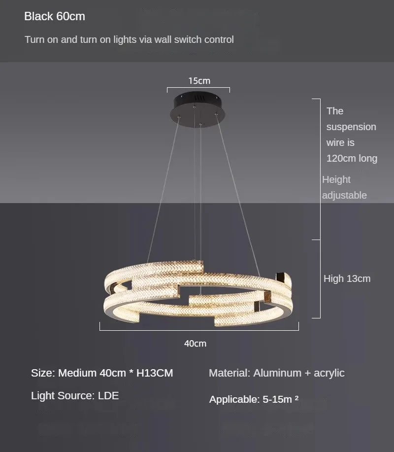 suspension design circulaire élégante pour intérieur moderne