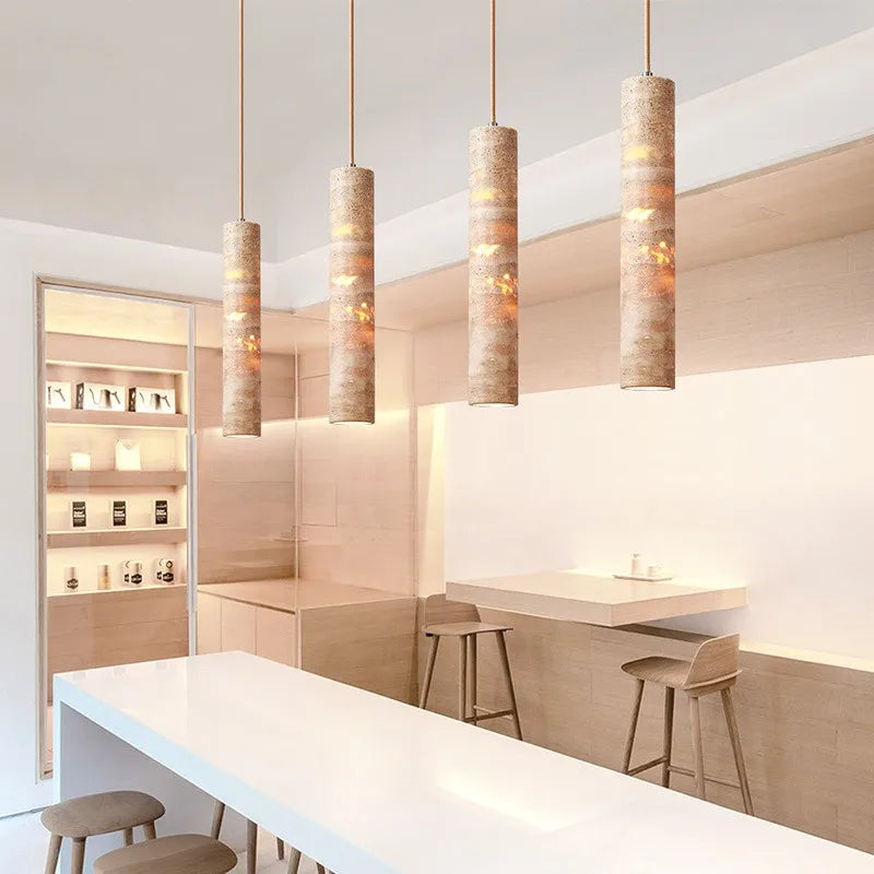 lustre wabi-sabi en marbre naturel pour hôtel design