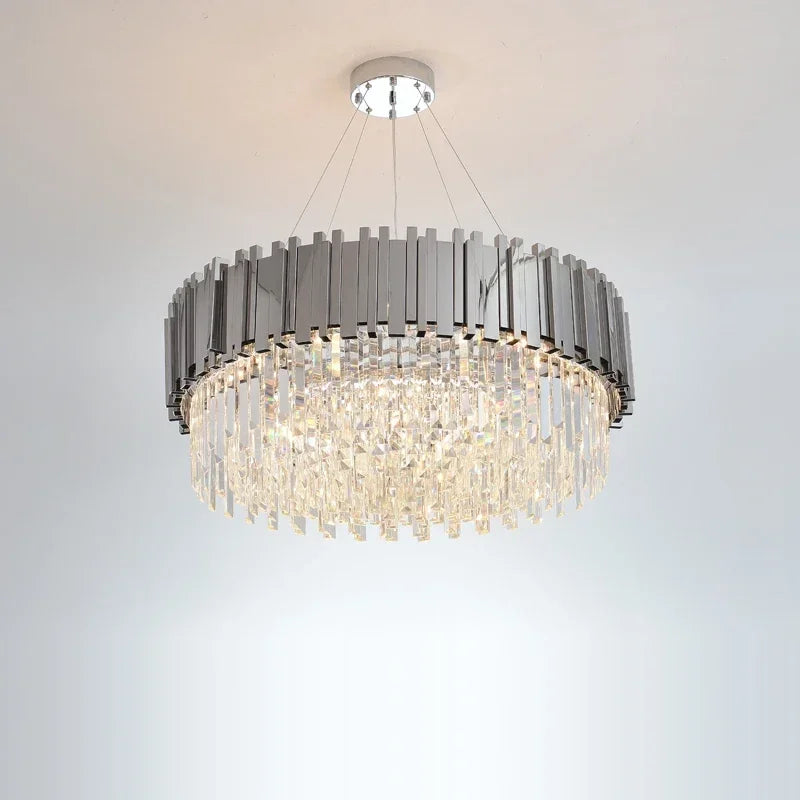 lustre en cristal moderne pour décoration intérieure élégante