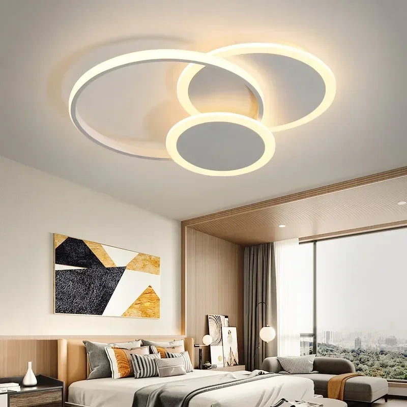 lustre moderne à leds pour décoration intérieure lumineuse