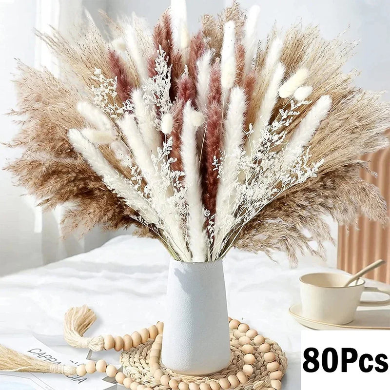 lot de 100 bouquets dherbe de pampa pour décoration bohème mariage