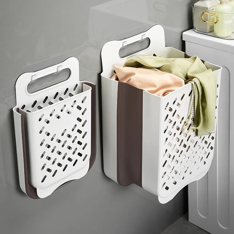 panier de rangement pliable à suspendre pour linge sale