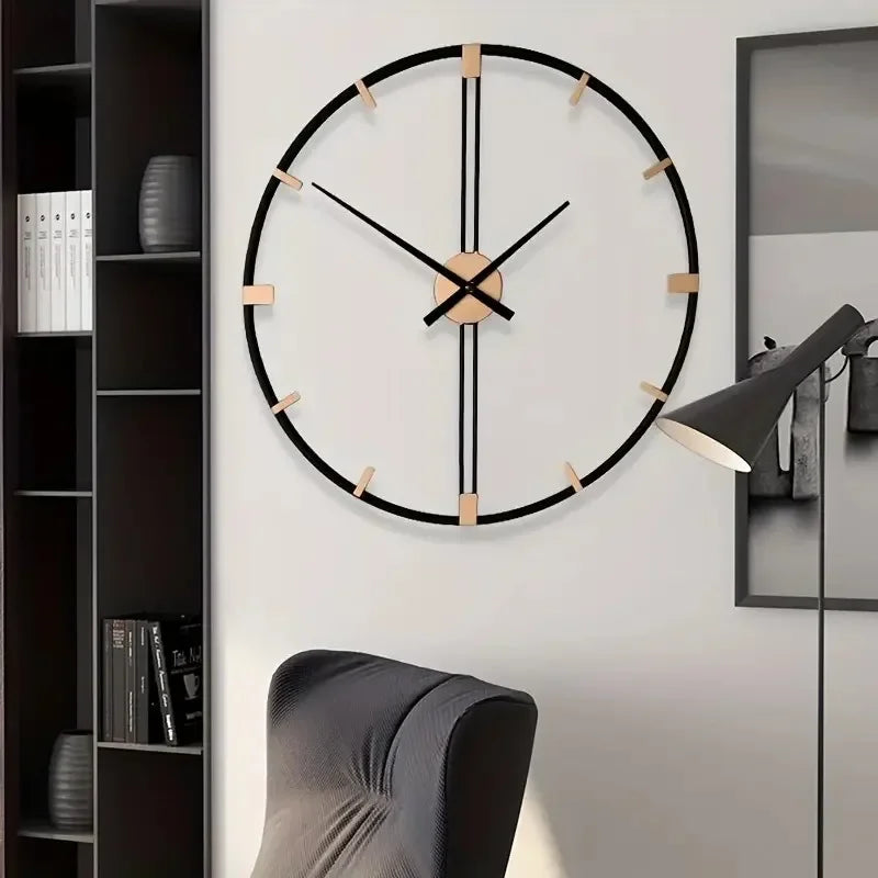 grande horloge murale design silencieuse pour décoration intérieure