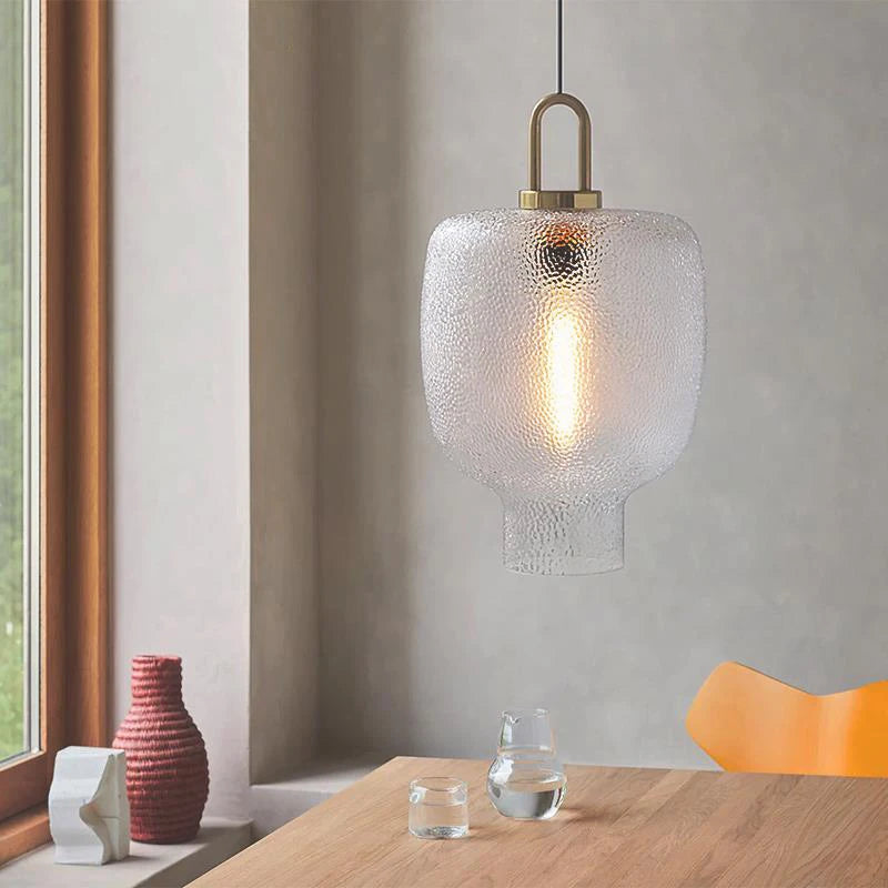 lustre en verre minimaliste au style luxueux et léger