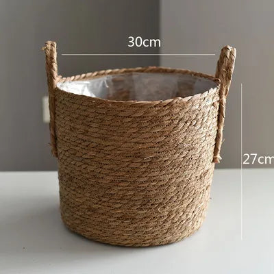 panier tissé à la main pour jardinage et rangement décoratif