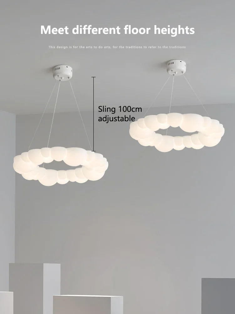 Nordic Living Room Pendant Lamp Modern Simple Atmosphere Cream Wind Lamp Decoration Bubble Restaurant Lamp Master Bedroom Lamps