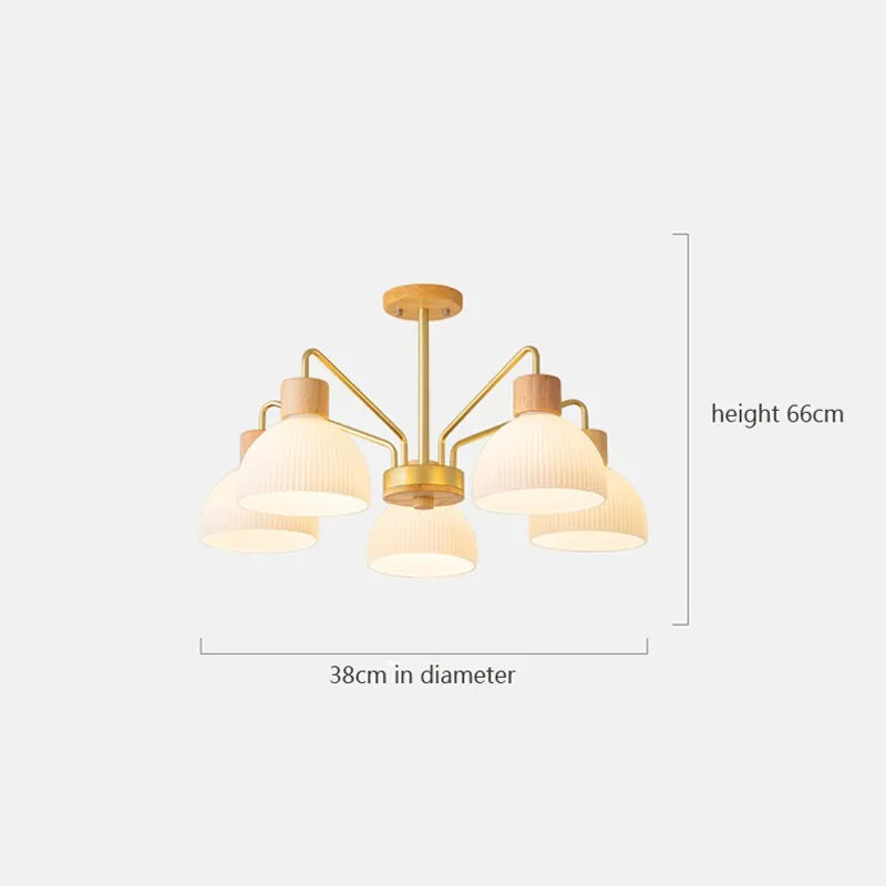 Plafonnier LED en verre au design nordique minimaliste